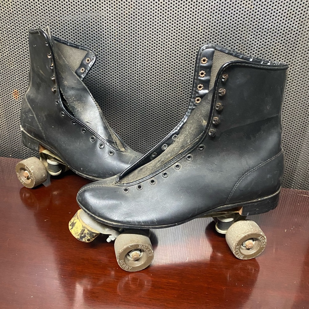 Vintage or Antique Roller Derby Classic Black Roller Skates